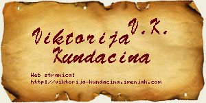 Viktorija Kundačina vizit kartica